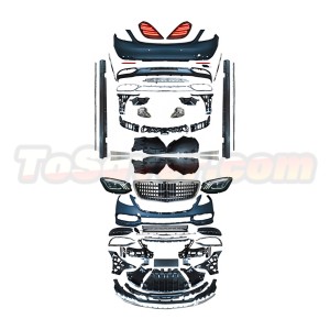 Mercedes-Benz S-Class W222 (2014–2017) to 2021 Maybach Style Full Body Conversion Kit – Front & Rear Bumpers | Free Shipping