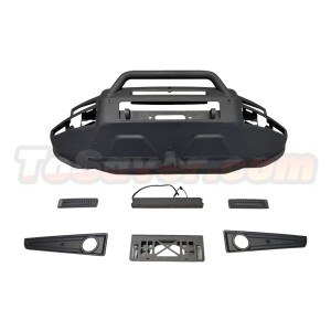 Land Rover Defender 2020+ Rock Style Front Guard with LED Lights – Steel Material – Upgrade Kit​​ | Free Shipping