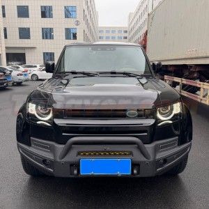 Land Rover Defender 2020+ Rock Style Front Guard with LED Lights – Steel Material – Upgrade Kit​​ | Free Shipping