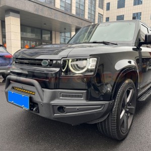 Land Rover Defender 2020+ Rock Style Front Guard with LED Lights – Steel Material – Upgrade Kit​​ | Free Shipping