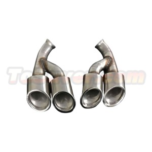 Porsche Cayenne 2015-2017 958.2 GTS Style Matte Silver Stainless Steel Quad Exhaust Tips​​ | Free Shipping