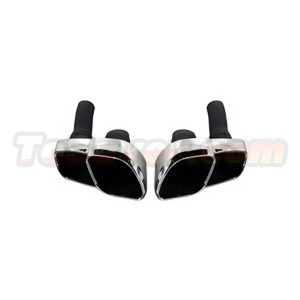 Maserati Quattroporte 2013+ V8 Style Stainless Steel Quad Square Exhaust Tips – Silver Finish​ | Free Shipping
