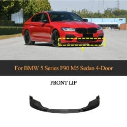 Carbon Fiber Front Bumper Lip for BMW 5 Series F90 M5 Sedan 4-Door 2021-2022