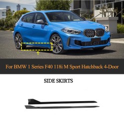 Carbon Fiber F40 Side Skirts for BMW 1 Series 118i M Sport Hatchback 4-Door 2020-2022 (1 Set)