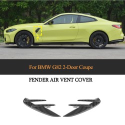 Dry Carbon Side Air Fender Vent Cover Trims For BMW 4 Series G82 G83 M4 2020-2021 (1 Set)