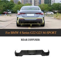 DRY Carbon Fiber Rear Bumper Lip Diffuser for BMW 4 Series G22 G23 M-SPORT 2021-2022