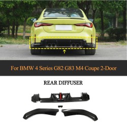 Dry Carbon Fiber Rear Bumper Diffuser Lip Spoiler for BMW G82 G83 M4 2021-2022
