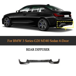 Carbon Rear Bumper Diffuser Lip Spoiler Fit For BMW 3 Series G20 M340i 2019-2021