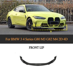 Carbon Front Bumper Lip Splitters Spoiler Fit For BMW G80 M3 G82 G83 M4 2021-2022