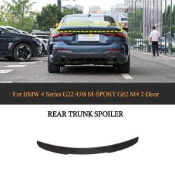 Dry Carbon Fiber Rear Trunk Spoiler Boot Wing Lip for BMW 4 Series G22 G82 M4 Coupe 2020-ON