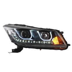 Pair of Xenon Headlights for 2008-2012 Honda Accord, Including Daytime Running Lights, 6000K