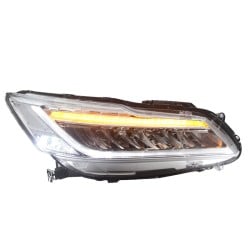 Pair of Upgraded LED Headlights for 2008-2012 Honda Accord, Retrofit Conversion, Including Daytime Running Lights, 6000K