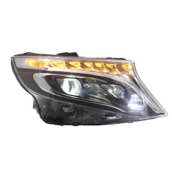 Pair of LED Headlights for 2014-2023 Mercedes-Benz Vito, Including Daytime Running Lights, 6000K