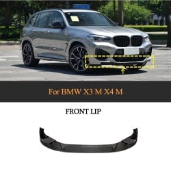 Carbon Fiber Front Bumper Lip for BMW X3 M X4 M 2019-2021