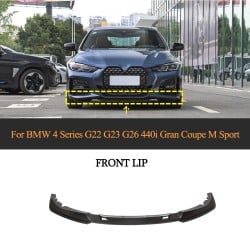 Dry Carbon Fiber Front Bumper Lip Splitter for BMW 4 Series G22 M SportT Coupe 2020-ON