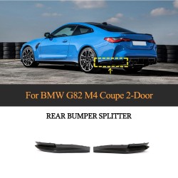 Dry Carbon Fiber Rear Bumper Aprons for BMW 4 Series G82 M4 Competition Coupe 2D 2021-2022