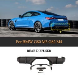 Dry Carbon Fiber Rear Bumper Rear Diffuser for BMW G80 M3 G82 G83 M4 Competition 2021-2022