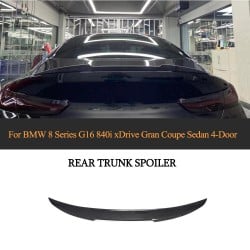 Dry Carbon Fiber Rear Trunk Spoiler for BMW 8 Series G16 840i xDrive Gran Coupe Sedan 4-Door 2018-2021