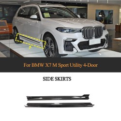 Carbon Fiber Side Skirts Extension for BMW X7 G07 M50i Sport Utility 4-Door 2020 2021