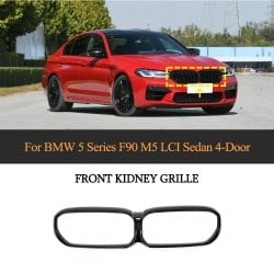 Dry Carbon Fiber Car Kidney Grill Cover for BMW 5 Series F90 M5 LCI Competition 2021