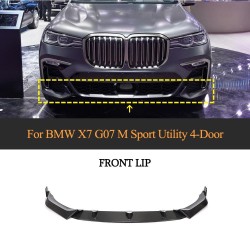 Carbon Fiber Front Bumper Lip for BMW X7 G07 M Sport Utility 4-Door 2019-2021