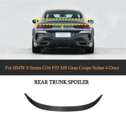 Dry Carbon FiberRear Spoiler for BMW 840i Gran Coupe F93 M8 Competition Sedan 4-Door 2020-2021