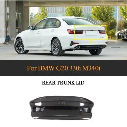 Carbon Fiber Rear Trunk Tail Lid Cover For BMW 3 Series 330i M340i G20 Sedan 2019+