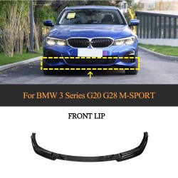 Carbon Fiber Sport Front Bumper Lip for BMW 3 Series G20 M TECH Sedan 2019-2020