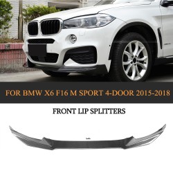 Vacuum Carbon Fiber Front Lip for BMW X6 M Sport 35i 50i 2015-2017