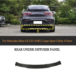 Carbon Fiber Rear Under Diffuser Panel for Mercedes Benz GLC-Class C253 GLC43 AMG 4-Door 2020-2021