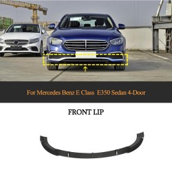 Carbon Fiber Front Lip for Mercedes Benz W213 E Class E350 Sedan 4-Door 2021-2022