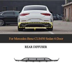 Carbon Fiber Rear Diffuser Lip for Mercedes Benz CLS Class CLS450 CLS550 Sedan 4-Door 2018-2021