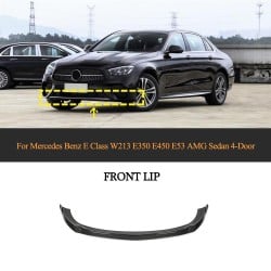 Carbon Fiber Front Lip for Mercedes Benz E Class W213 E350 E450 E53 AMG Sedan 4-Door 2021-2022