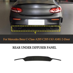Carbon Fiber Rear Bumper Lower Cover Blade for Mercedes Benz W205 C205 A205 C63 AMG 2-Door 2019-2021