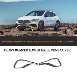 Carbon Fiber Front Bumper Air Vent Grill Cover for Mercedes Benz GLA Class H247 Sport GLA35 GLA45 AMG SUV 2020-2021