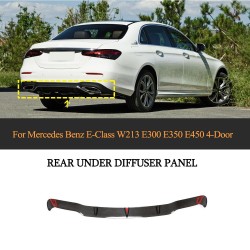 Carbon Fiber Rear Under Diffuser Panel for Mercedes Benz E-Class W213 E300 E350 E450 4-Door 2020-2021