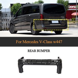 Modify Luxury V-Class W447 Dry Carbon Fiber Car Rear Bumper for Mercedes Benz V250 V260D Vito 2015-2019
