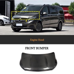 Dry Carbon Fiber Engine Bonnet Hood Cover For Mercedes Benz V Class W447 Vito 2015-2019