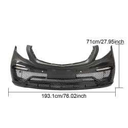 Dry Carbon Fiber Front Bumper for Mercedes-Benz V Class V220d V250 2016-2019