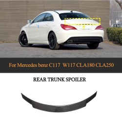 Carbon Fiber Rear Trunk Spoiler for Mercedes Benz C117 CLA250 CLA200 CLA45 AMG 2013-2018