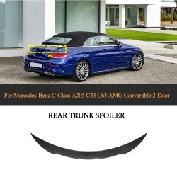 Carbon Fiber Rear Trunk Spoiler for Mercedes-Benz C-Class A205 C43 C63 AMG Convertible 2-Door 2015-2020
