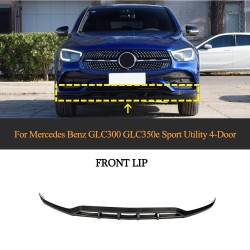 Front Spoiler Lip Carbon Fiber for Mercedes Benz GLC300 GLC350 GLC43 Sport Utility 4-Door 2020