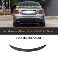 W205 Rear Boots Spoiler for Mercedes-Benz C Class W205 C43 C63 AMG S Sedan 4-Door 2015-2020