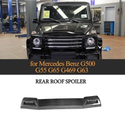 Modified Carbon Fiber Front Roof Spoiler With Double Lights for Mercedes Benz G500 G55 G65 G469 G63 2013-2017