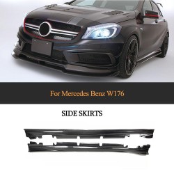 Carbon Fiber Side Skirt for Mercedes-Benz W176 A Class Sport A45 AMG A180 A200 A45 W177 CLA-class CLA200 CLA220 CLA45 2013up