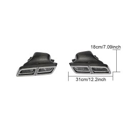 Dry Carbon Universal Tail Exhaust Tips for Mercedes Benz AMG W205 W213 W222 GLC/GLE/GLS-Class Sport 2018