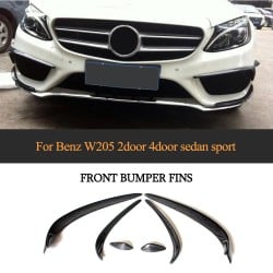 Carbon Fiber Front Bumper Vent Trims for Mercedes Benz C Class W205 C300 C350 C200 2014-2017
