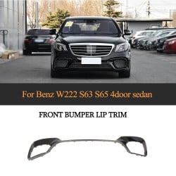 Carbon Fiber W222 S65 Front Bumper Vents Panels for Mercedes Benz S63 AMG Sedan 2018-2019