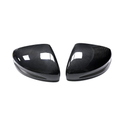 Dry Carbon Fiber Side Mirror Cover Caps Pair For Mercedes-Benz W463 W463A G-Class G63 Wagon 2019-2023 Add-on