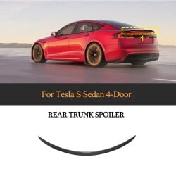 Dry Carbon Fiber Rear Trunk Spoiler for Tesla Model S 4-Door 2014-2023